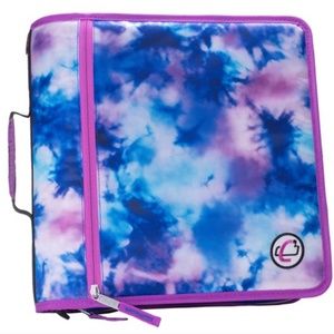 Case-It Printed Mighty Zip, ring zipper binder, 3-Inch Capacity, NWT